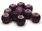 10 20mm Large Hole Macrame Purple and Brown Spatter Paint Round Plastic Beads